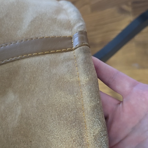 Long Vintage Suede Jacket Faux Fur Collar - Picture 16 of 16